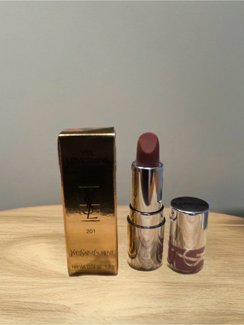 YVES Saint Laurent Love Shine 201
High Shine Caring Lipstick New
With Box Mini